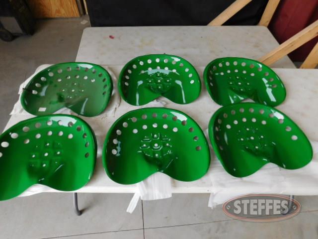 (6) Green painted tractor seats, _1.JPG